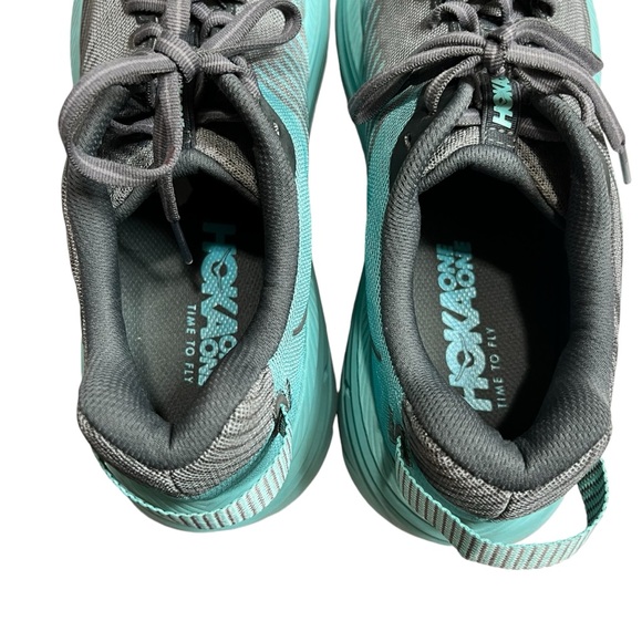 Hoka One Rincon 1102875 CGAS Charcoal Gray Aqua Sky Running Shoes Womens Size 10 - Picture 8 of 12